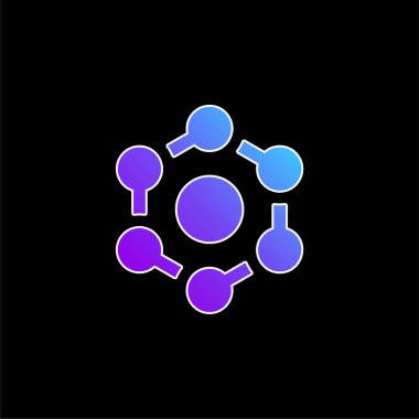 Benzen mavi gradyan vektör simgesi