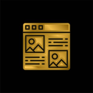 Madde altın kaplamalı metalik simge veya logo vektörü