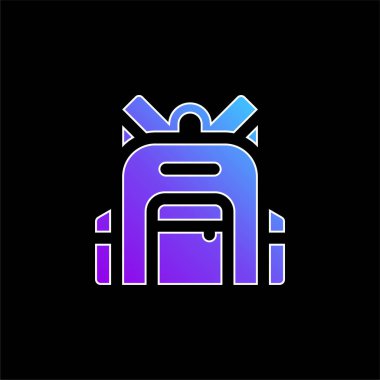 Sırt çantası mavi gradyan vektör simgesi