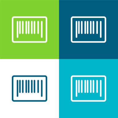 Barkod Düz 4 renk en küçük simge kümesi