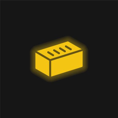 Tuğla sarısı parlak neon simgesi