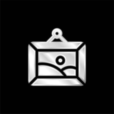 Sanatsal gümüş kaplama metalik simge