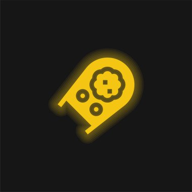 Boron Dala sarı parlak neon simgesi