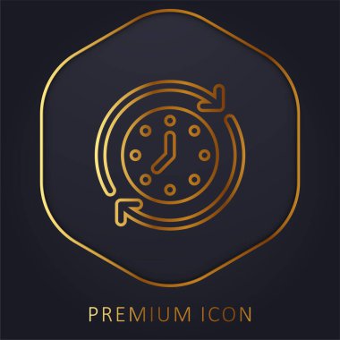 Altın çizgi premium logosunu veya simgesini ayarla