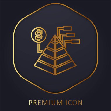 Altın çizgi prim logosunu ya da simgesini analiz et