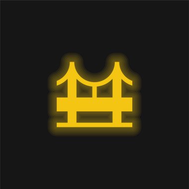 Köprü sarısı parlak neon simgesi