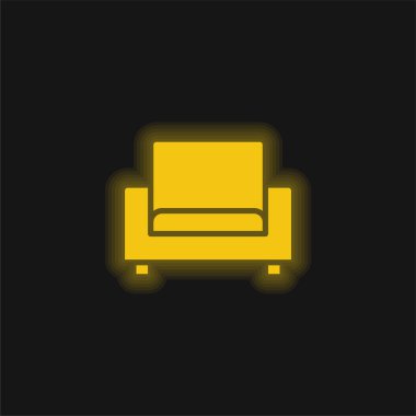 Koltuk sarı parlak neon simgesi
