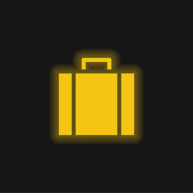 Evrak çantası sarı parlak neon simgesi