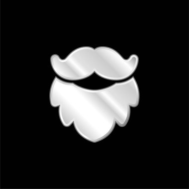 Sakallı gümüş kaplama metalik simge