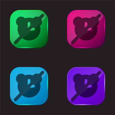 Alarm Kapalı dört renkli cam simgesi