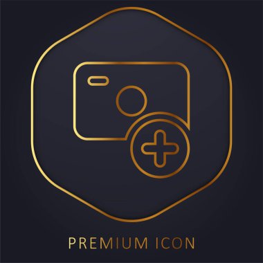 Altın çizgi premium logo veya simge ekle
