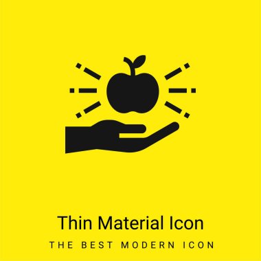 Apple minimal bright yellow material icon clipart