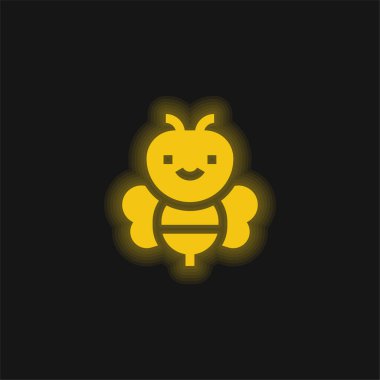 Arı sarısı parlak neon simgesi