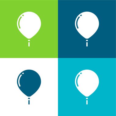 Balon Düz 4 renk en küçük simge kümesi