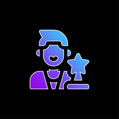 Aktör mavi gradyan vektör simgesi