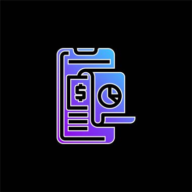 Mavi gradyan vektör simgesini analiz et