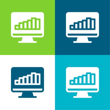 Ekran Düzleminde Çubuk Grafiği En az dört renk simgesi