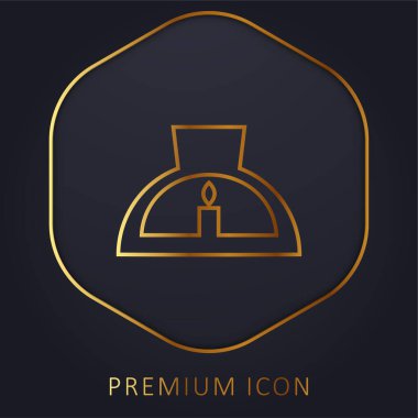 Aromatic Lamps golden line premium logo or icon clipart