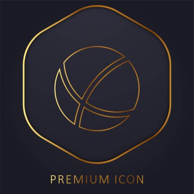 Top altın çizgi premium logo veya simge