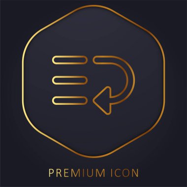 Bottom golden line premium logo or icon clipart