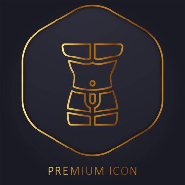 Vücut altın çizgisi prim logosu veya simgesi