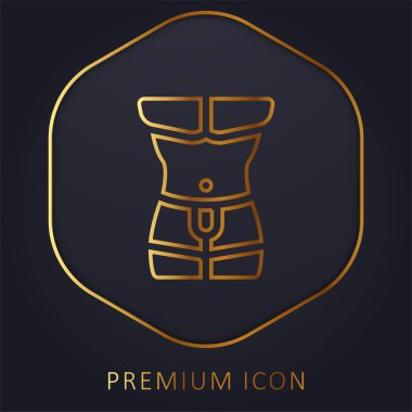 Body golden line premium logo or icon clipart