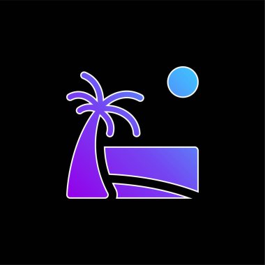 Plaj mavi gradyan vektör simgesi