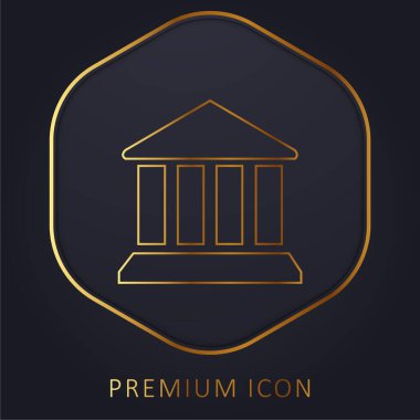 Banka altın hat premium logosu veya simgesi