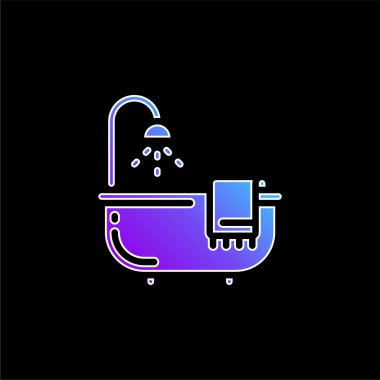 Küvet mavisi gradyan vektör simgesi