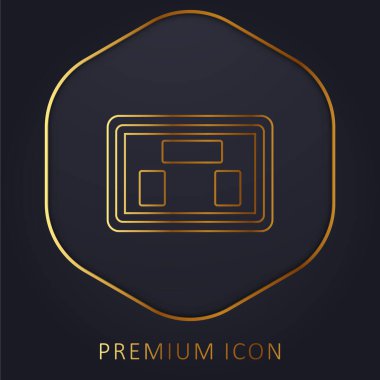 American Football Scores golden line premium logo or icon clipart