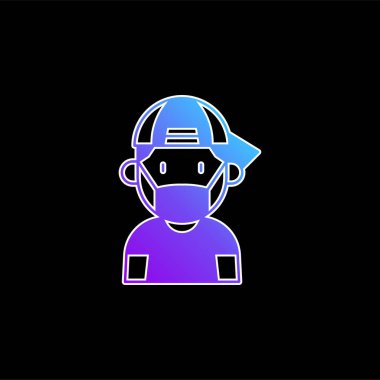 Erkek mavi gradyan vektör simgesi