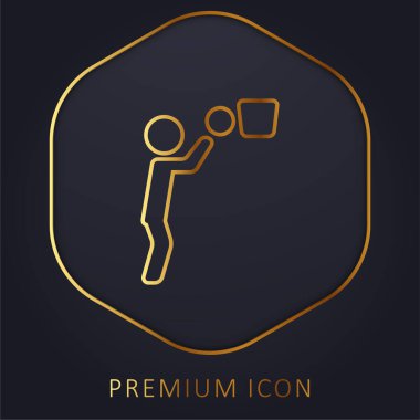 Basketbol Futbolu ve Basket Altın Çizgisi Logosu veya ikonu