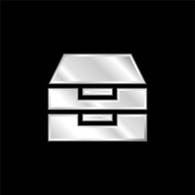 Gümüş kaplama metalik simgeyi arşivle