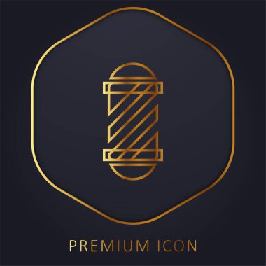 Barber Pole altın çizgisi logosu veya simgesi