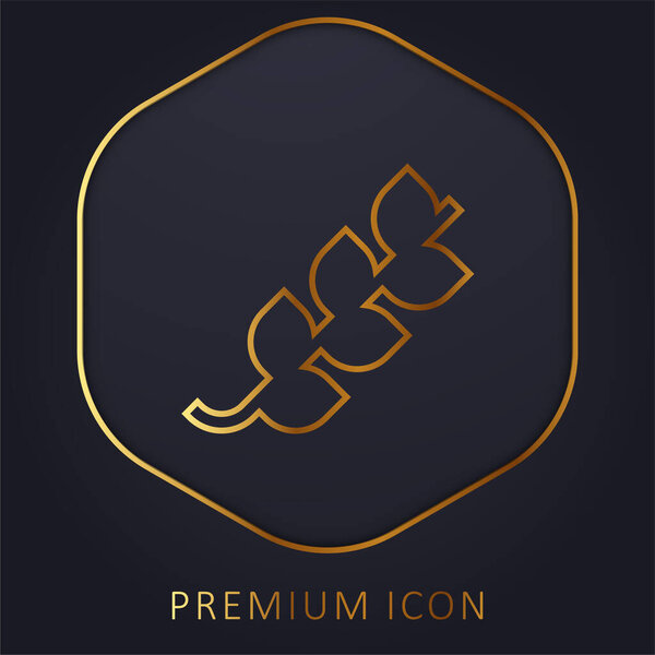 Branch golden line premium logo or icon