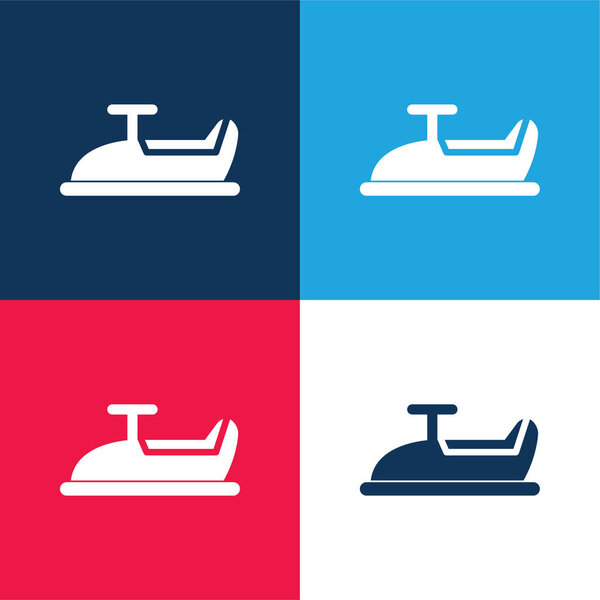 Baby Car Ride синий и красный четыре цвета минимальный набор значков