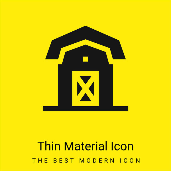 Barn minimal bright yellow material icon