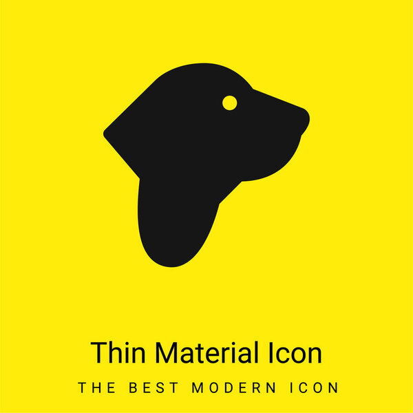 Basset Hound minimal bright yellow material icon