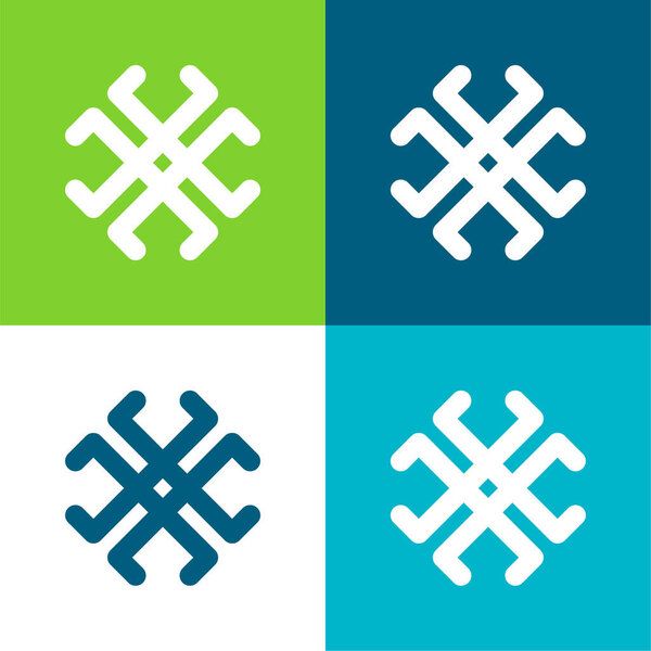 Astrology Symbol Flat four color minimal icon set