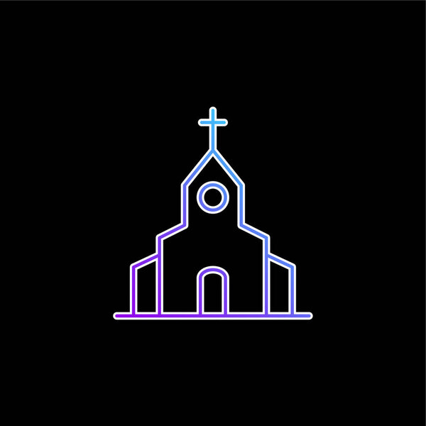 Big Church blue gradient vector icon