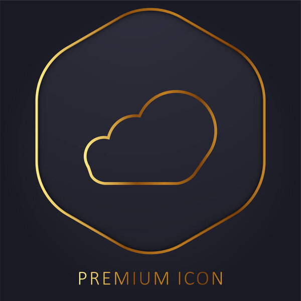 Асцентный логотип или значок премиальной золотой линии