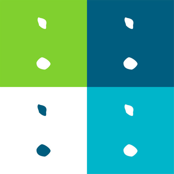 Antigua And Barbuda Flat four color minimal icon set