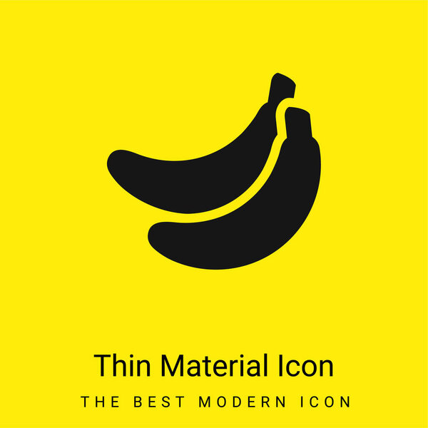 Bananas minimal bright yellow material icon