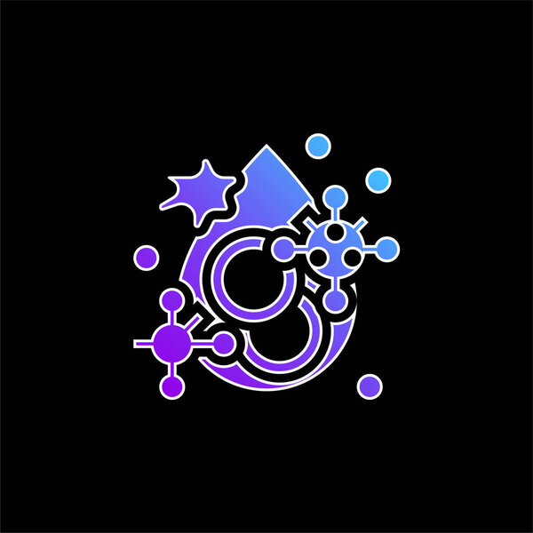 Blood blue gradient vector icon