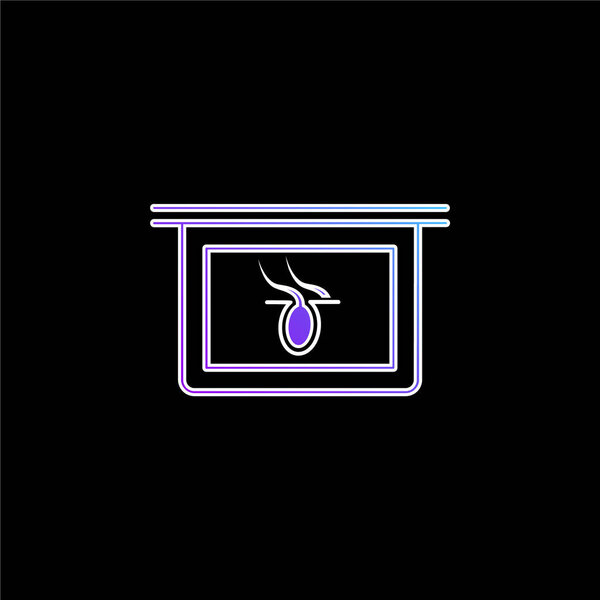 Внутренний видимый голубой вектор градиента