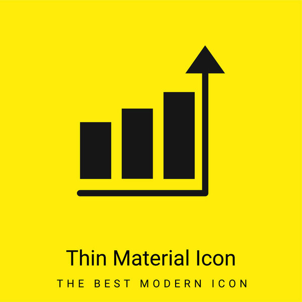 Диаграмма минимальный ярко-желтый значок материала
