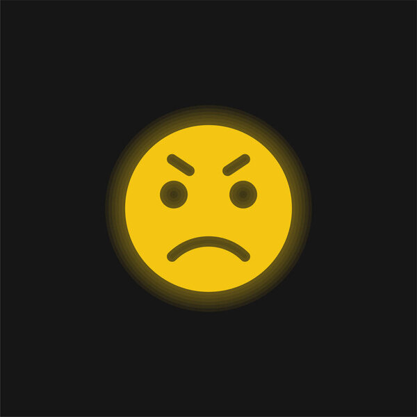 Ярость жёлтого сияющего неона