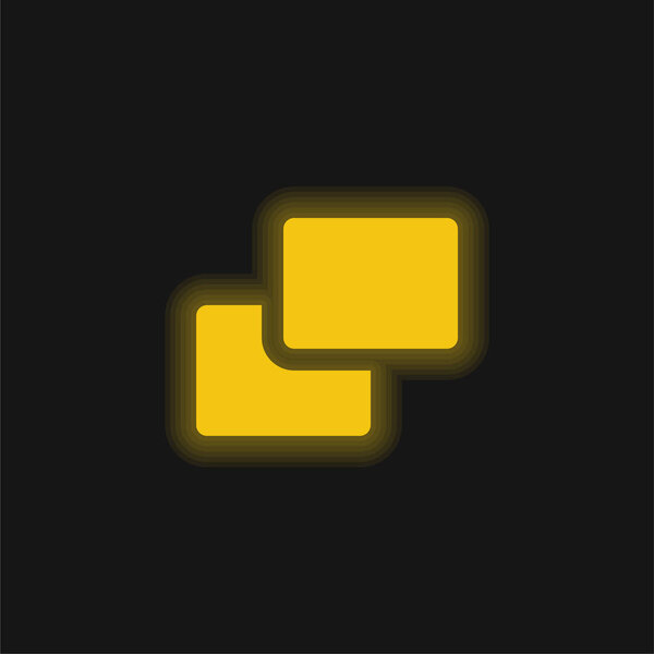 Background yellow glowing neon icon
