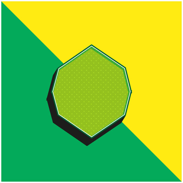 Черный агон Shape Green и желтый современный трехмерный векторный логотип