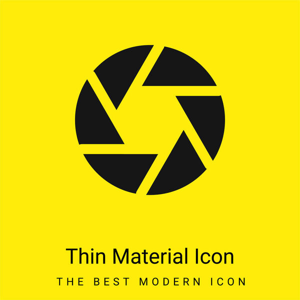 Aperture minimal bright yellow material icon